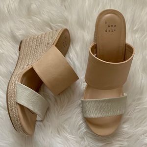 *LIKE NEW* A New Day nude wedges